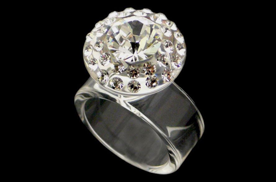 Diamante Ring Transparent Acrylic Crystal