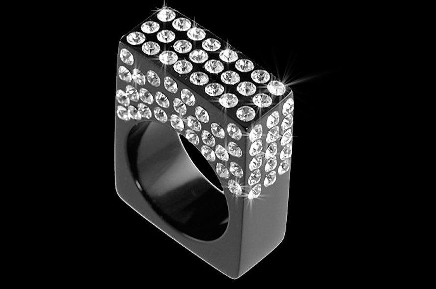 Lux Black Acrylic Ring